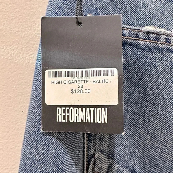 Reformation High Rise Cigarette Jeans sz 28 - Picture 12 of 12